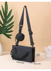 حقيبة كتف رجالية موضة، طقم حقيبة متعددة الاستخدامات للسفر والأعياد والمهرجانات 2 قطعة