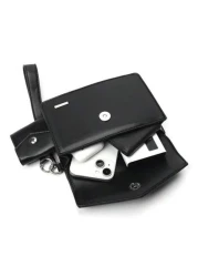 حقيبة كتف مربعة للرجال مع محفظة صغيرة، حقيبة جانبية وحقيبة حمل عبر الجسم، هدية مناسبة ليوم الأب والعيد والتنق