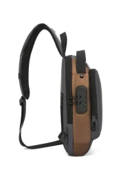 New Motorcycle Bag With Password Lock Anti Theft Crossbody Bag Men Sports Outdoor USB Interface Chest Bag Sling Bag