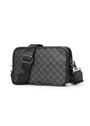 Crossbody Bag Shoulder Bag Square Bag Multifunctional Water Proof For College For Business Travel PU Leather Minimalist Retro Business Streetwear Stylish Purse Holiday Bag Gym Bag Checkered Plaid Styl