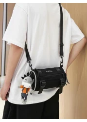 Letter Graphic Bucket Bag With Bag Charm Casual Crossbody Bag Sling Bag Shoulder Bag Side Bag Square Bag For Holiday Travel Essentials School Bag For College Students Summer Gifts For Boyfriend Colleg