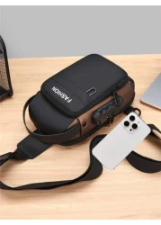 Fashion Versatile SUB Plug Motorcycle Bag Outdoor Casual Travel Sport Street Party Power Bank Umbrella Coins Keys Multi Function Men Shoulder Messenger Bag