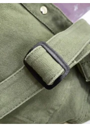 1pc Men Canvas Crossbody Bag Large Capacity Shoulder Bag Casual Minimalist Solid Color Mini Crossbody Bag Suitable For Gifts On Halloween Christmas Valentine s Day Autumn Winter School Supplies