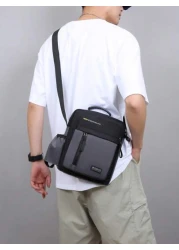 حقيبة كتف واقية من الماء للرجال ذات تصميم جديد وعصري، حقيبة كاجوال للسفر والخارج، تصميم رياضي بسيط وفاخر
