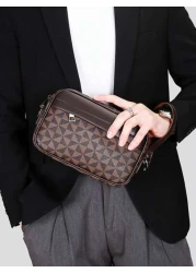 2025 Minimalist Fashion Men s Handbag With Zipper Closure Suitable For Daily Use Travel Vacation Can Be Worn Crossbody Or As A Shoulder Bag