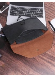 KAIDUCH PU Leather Computer Sleeve Ipad Laptop Bag Large Capacity A4 File Document Organizer Briefcase Business Casual Portfolio