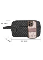 1pc 9 8in 5 5in 3 6in Fashion Men s Clutch Bag Wristlet Bag Multi Pocket Lightweight Water Resistant And Scratch Resistant Material Suitable For Work Travel Casual Chic Black Color