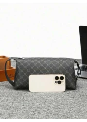New Fashionable Light Luxury Texture Large Capacity Men s Casual Plaid Handbag Xiao s Versatile Business Commuter Small Bag Luxury Bags Pillow Bag Men