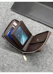 HOVI S Upgrade Your Look With Stylish Business Leather Wallets Fashion Short Wallet Christmas Gifts Fall Winter Travel Holiday Practical Student Thanksgiving Men Gifts Bag Large Capacity Multi Functio