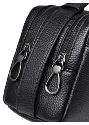 1Pc Large Capacity Black Clutch Bag Black Bag Hand Bag Office Supplies Vintage Storage Men Gift For Husband Dad Gift Valentines Gift Bag Fashionable Handbag Makeup Bag Student Outdoor Handbags Valenti