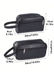 Business Trip Toiletry Bag Waterproof Toiletry Bag Travel Supplies Storage Bag Portable Cosmetic Bag Fashionable PVC Solid Color Mobile Phone Wrist Bag Coin Purse Christmas Holiday Thanksgiving Gifts