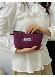 Niche High End Cosmetic Bag Heart Shaped Skin Care Product Storage Bag Travel Inner Liner Bag