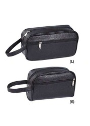 Men Fashion PU Leather Solid Color Phone Small Purse Clutch Hand Bag Wristlet Work Weekend Travel Camping Vacation Holiday Toiletry Water Proof Carry On Casual Business Bag Gifts For Men Back To Schoo