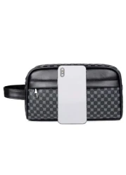 PU Leather Clutch Wallet Business Wrist Bag Anti Theft Clutch Bag Phone Bag Handbag Travel Toiletry Bag Shaving Storage Pouch Christmas Gifts Fall Scream Bag Wallet Hand Bag Men Thanksgiving Winter Pu