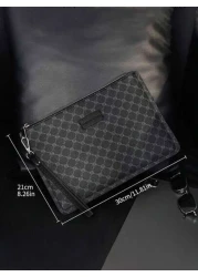 Men Clutch Bag Men Handbag Men Wristlet Bag Waterproof Portable Lightweight For College Business Travel PU Leather Business Simple Style Fashion Streetwear For Men For Boys College Student Gift For Me