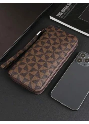 HOVI S Fashionable Minimalist Business Men s Clutch Handbag Large Capacity Multi Card Slots Portable Wrist Bag Great Gift For Men On Holidays Or Anniversary Luxury Bags