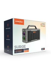 Porodo Soundtec Surge 2.2 Channel Party Speaker, 100W Max Output Power, 12000mAh Battery, Bluetooth V5.0, IPX5 Water-Resistant, Multi-Band Equalizer, RGB Lights
