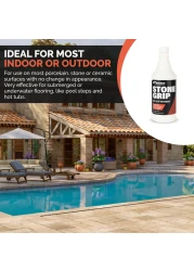Stone Grip Industrial Gallon NonSlip Floor Treatment for Tile and Stone to Prevent Slippery Floors IndoorOutdoor ResidentialCommercial Works in Minutes for Increased Traction