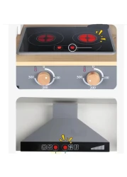 Wooden Kitchen Set for Kids &ndash; Realistic Pretend Play Kitchen with Utensils, Simulated Cooking Toys for Toddlers, Interactive Kitchen Playset for Boys &amp; Girls Age 3+
