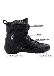 LIKU Fitness Professional Inline Skates Women Men Adult Youth Black Men 95Women 105