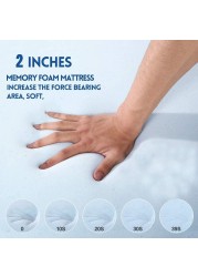 Vital Memory Foam (Visco) Mattress Topper Height Of 5 Cm With Removable Knitted Fabric Cover (King - 180 X 190)