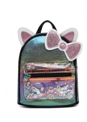 Sanrio Sanrio Sanrio Hello Kitty Backpack Portable For Travel Easy To Use Cute Cat Ears With Bows And Colorful Small Backpack Princess Bag Sweet And Cute Design Birthday Gift Party Gift Halloween Gift