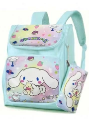 Sanrio Schoolbag With Pencil Case Waterproof School Student Backpack Cartoon Cute Bookbag Kawaii School Supplies Birthday Christmas Gift