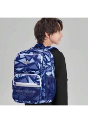 Skechers حقيبة ظهر رياضية كاجوال للأطفال/الصغار ذات نمط هندسي لونها أزرق، متعددة الاستخدامات