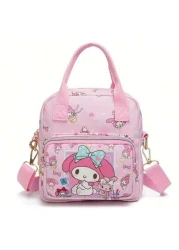 Sanrio New Sanrio Cute Cartoon Anime Hello Kitty Bag Large Capacity Outdoor Storage Dual Purpose Handheld Crossbody Bag