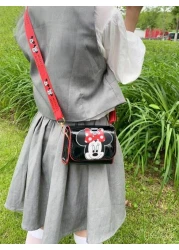 Disney 1pc Disney Stitch Cartoon Fashion Kids One Shoulder Crossbody Snack Bag Cute Stylish For Girls