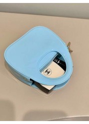1pc Spring Summer Fashion Chic Handbag Solid Color Mini Shoulder Bag With Chain Strap