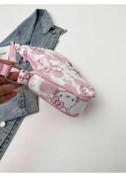 Sanrio قطعة واحدة حقيبة إبط كيوت من سانريو على شكل هيئة القطة للبنات، حقيبة يد، حقيبة كتف واحدة، حقيبة للبنات، صا