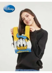 Disney حقيبة يد مصنوعة من قماش النسيج المحبوك بتصميم كارتوني صغير، حقيبة يد مريحة للأطفال، أنماط محببة لسمكة ستي