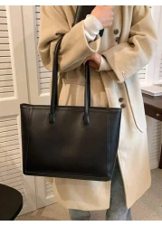 Lightweight Business Casual Stitch Detail Shoulder Tote Bag For Women Rookies White Collar Workers For Teen Girls Women College Students Rookies White Collar Workers Perfect For Office College Work Bu