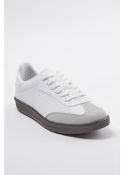 Trendyol Shoes White Retro Lace-Up Women's Sneakers Takaw25Sn00005