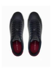 Tommy Hilfiger حذاء رياضي رجالي باللون الأزرق الداكن - برباط، نعل غير قابل للانزلاق، شعار العلامة التجارية، كاجوال FM0FM05297-DW5