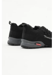 Tonny Black حذاء رياضي رجالي برباط ونعل حراري مدخن باللون الأسود