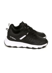 lord's ayakkabı حذاء للمشي لمسافات طويلة مقاوم للماء ونعل سميك باللونين الأسود والأبيض للرجال