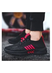 Muchmy حذاء رياضي رجالي خفيف الوزن من القماش للجري والجيم مزود برباط للأولاد