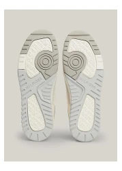 Tommy Hilfiger حذاء رياضي رجالي كاجوال برباط باللون البيج مع شعار FM0FM04968-AEF