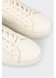 Elle Ecru Leather Men's Sneakers