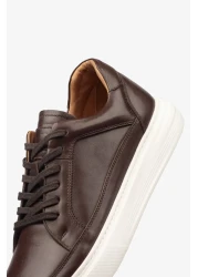 Barmea حذاء رياضي رجالي جلد طبيعي - 2401 بني/أبيض 3154