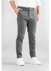 bombe Men's Dark Gray Slim Fit Slim Fit Jogger Trousers Black