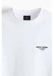 H&M Loose Fit Printed T-shirt