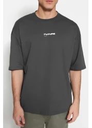  Collection AnThraciTe Fluffy PrinTed Oversize T-Shirt - 100% Tinne TMNSS23TS00171