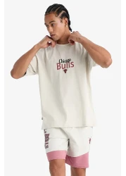 Defacto Defactofit Nba Chicago Bulls Oversize Crew Neck T-Shirt E2185Ax25Sm
