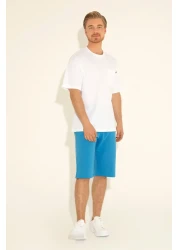 U.S. Polo Assn. تي شيرت أبيض برقبة دائرية ومريح للرجال 50287062 -vr013