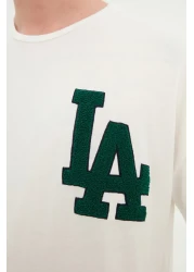  Collection Ecru Süzene City Embroidered Oversize Cotton T-Shirt - TMNSS22TS2268