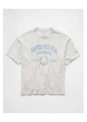 American Eagle تي شيرت جرافيكي بشعار Ae Boxy Destination