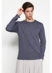  Collection Anthracite-Beige-White Slim/Slim Fit 3 Pack 100% Long Sleeve T-Shirts Tmnaw21Ts0197